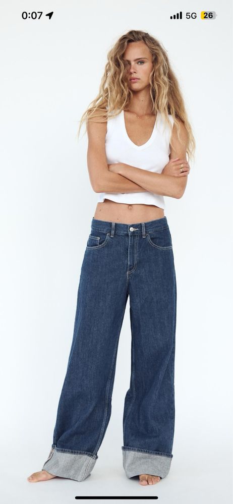 Дънки Zara широки