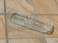Scrumiera cristal cu model in relief 23 x 7.2 x 3.5 cm