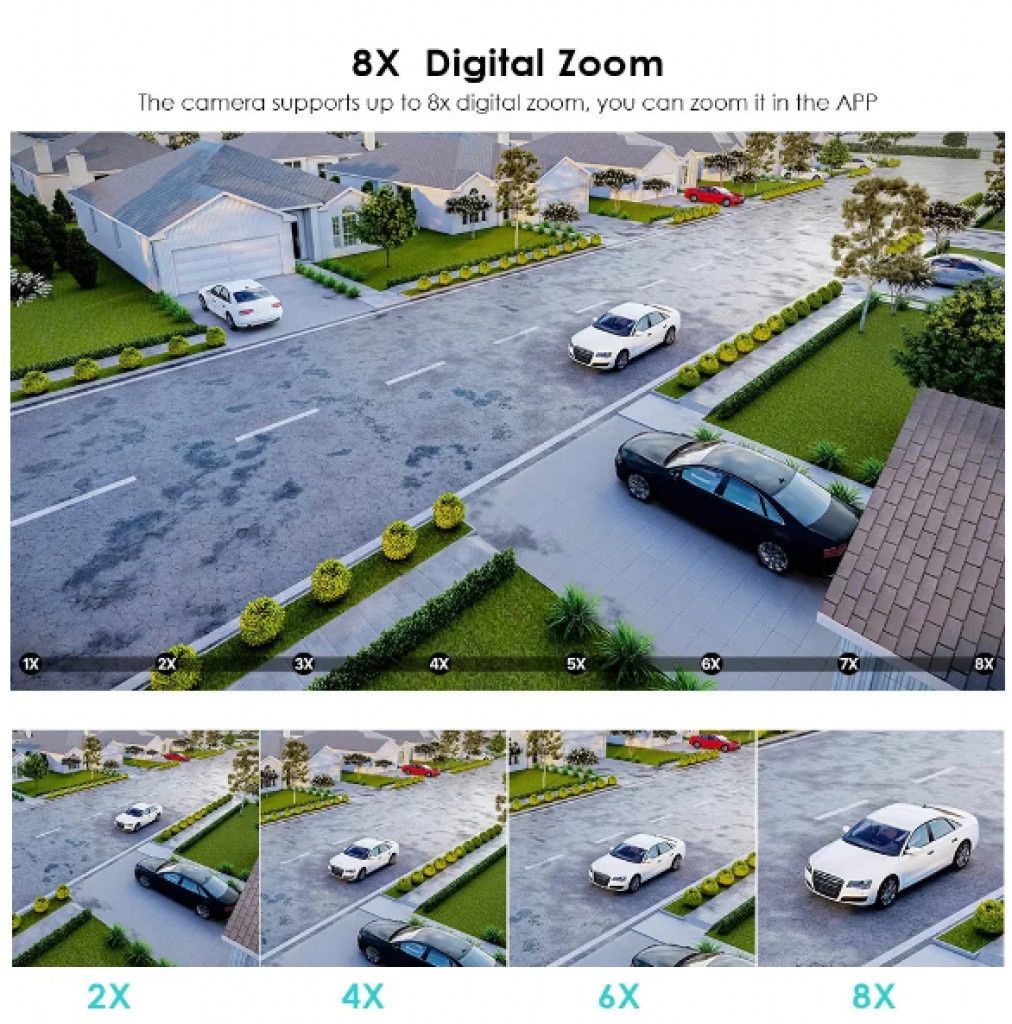 Камера за наблюдение 4K Ultra HD,8MP,датчик за движение,нощно виждане,
