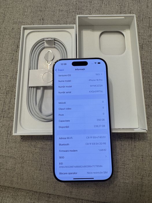iphone 16 pro 256gb desert titanium, ca NOU