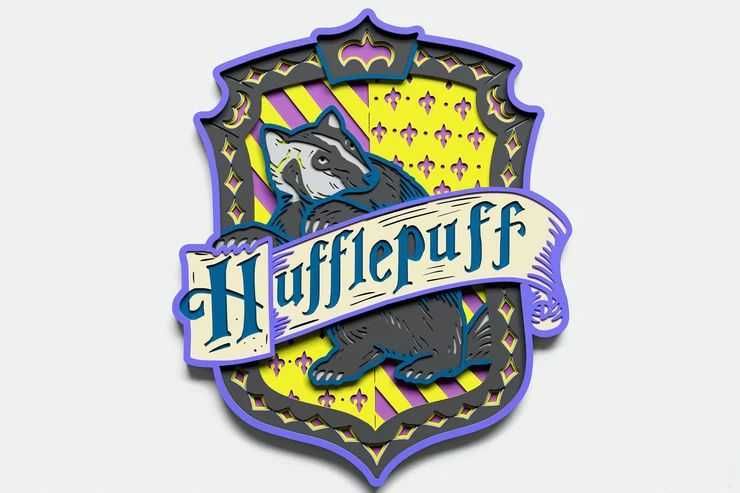 Герб - /Многослоен 3D герб Slytherin Harry Potter/Арт Дизайн/