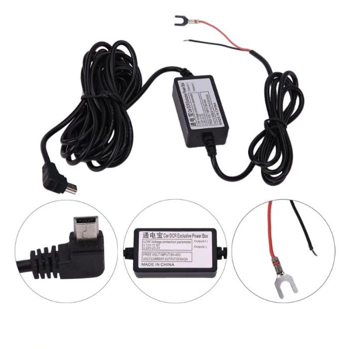 Alimentator Mini USB 12V la 5V 2A pt camera auto Dash Cam lungime 3M
