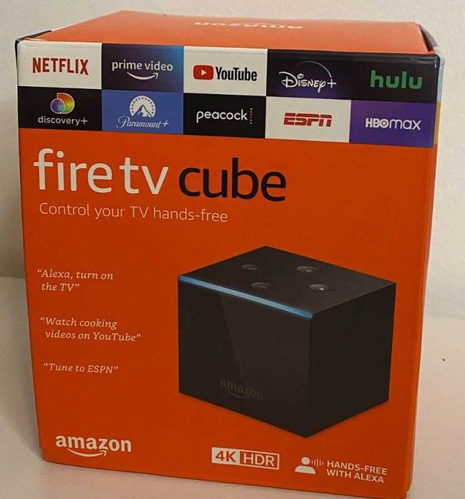 Мултимедиен плеър Amazon Fire TV Cube 2019, 4K Ultra HD