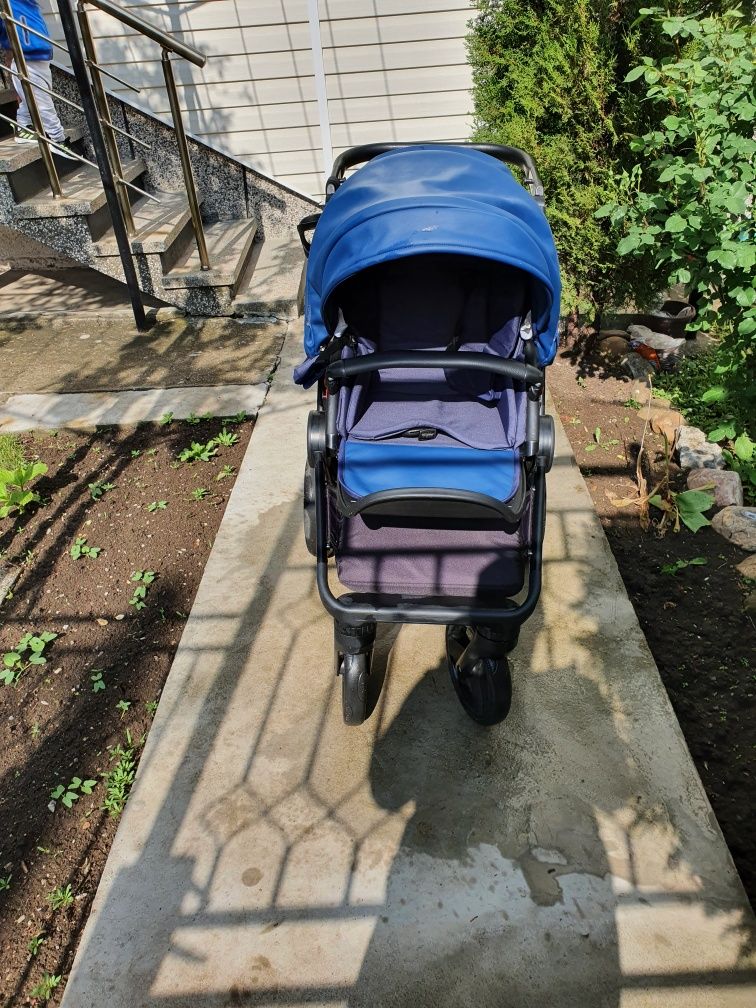 Бебешка количка Qumes Flow Blue 2 в 1