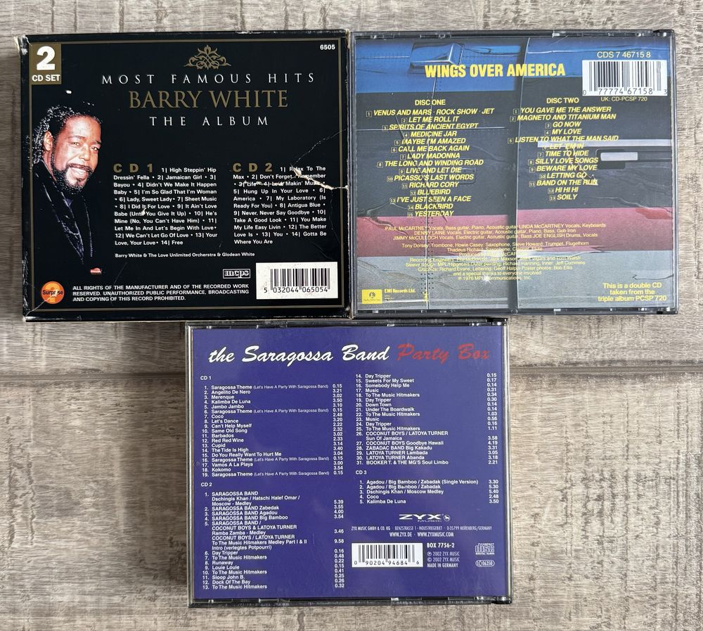 Cd Suede/Beach Boys/Beatles/Wings/Saragossa Band/Clayderman/Elton John