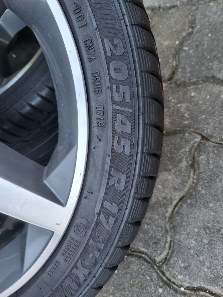 Jante 4x100 R17 originale Opel/anvelope vara 205/45 R17  Semperit