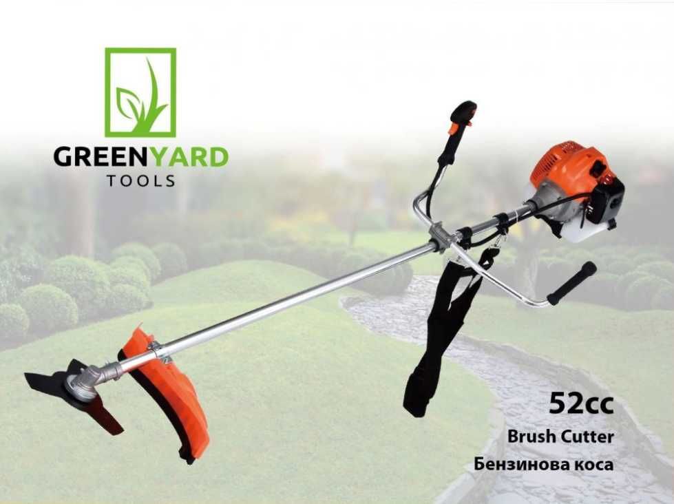 Бензинов тример за трева GREENYARD 52 cc,  моторна коса,  храсторез