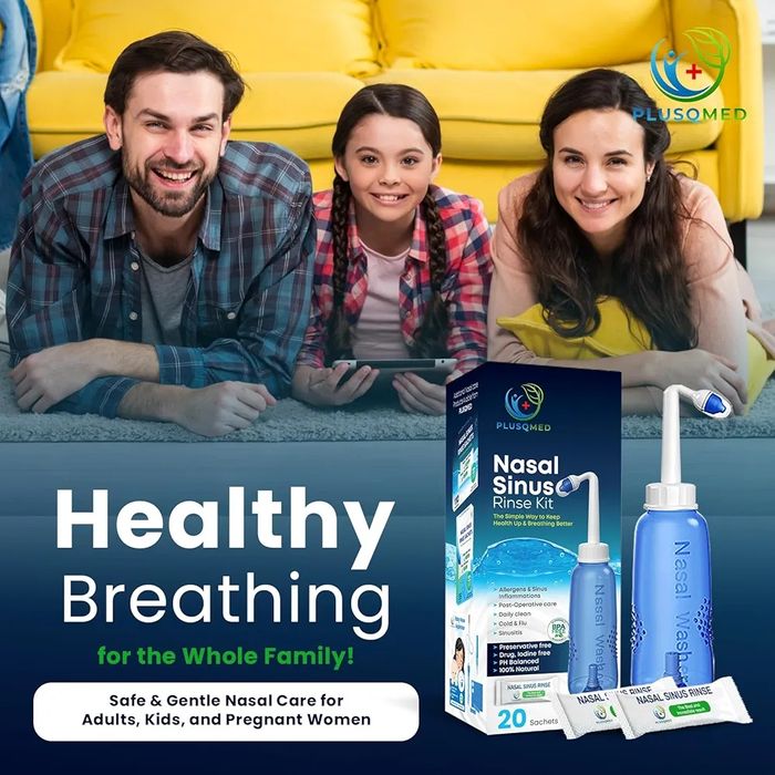 Комплект за промиване на синусите, бутилка 300 мл + 20 сашета