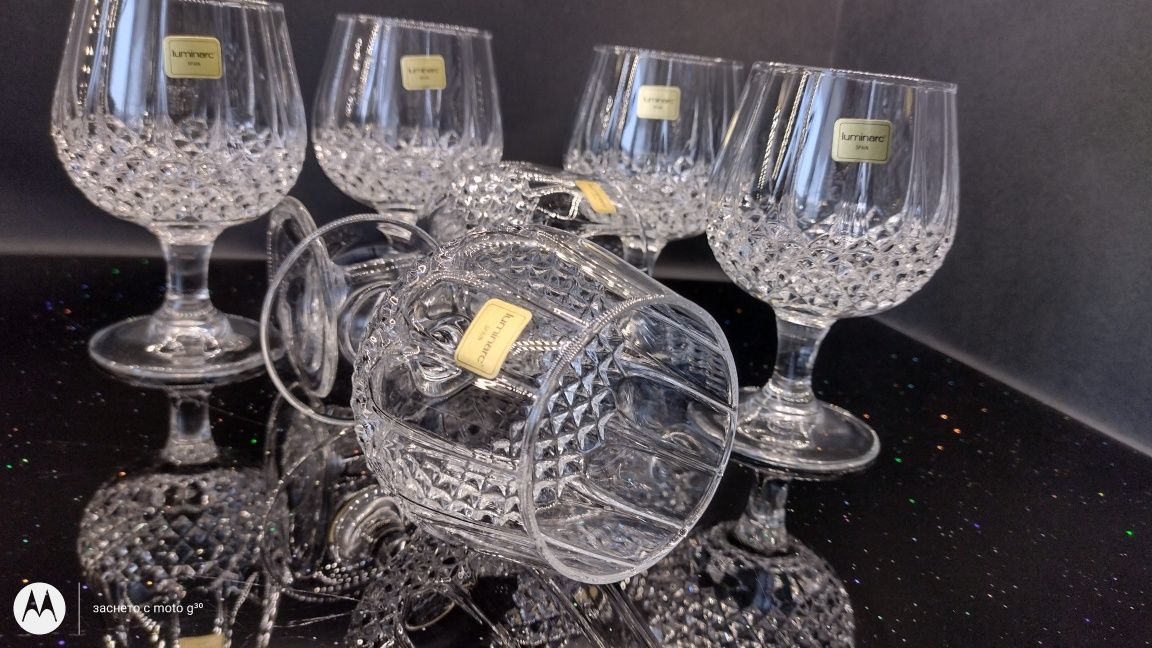 Комплект 6 броя чаши за коняк/бренди Luminarc Spain.
