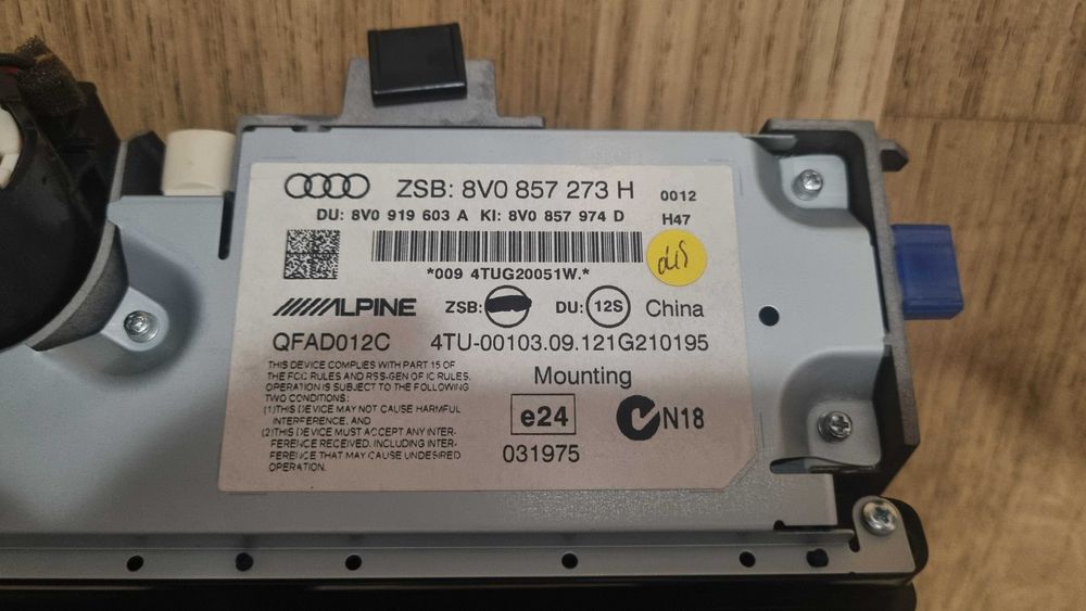 Ecran Display Audi a3 8v 5.8 Inch