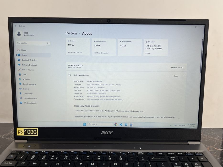 Ideal Acer noutbuk!