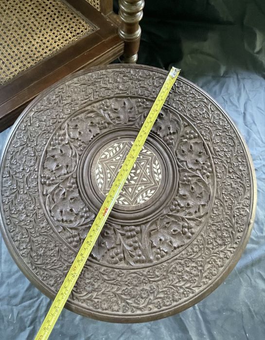 Masă colonială antică pliabilă, indiană, tec 1870