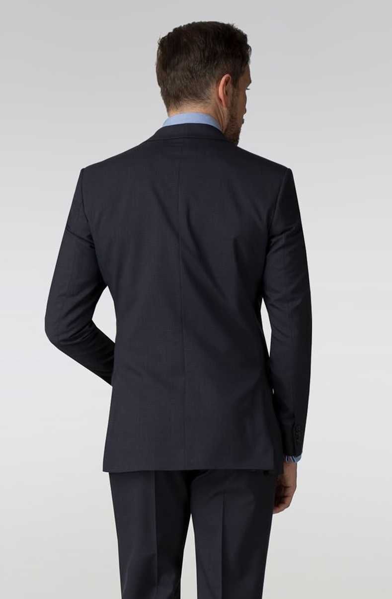 Sacou blazer slim 48 M de lux Bern Berger lana super 130's microstruct