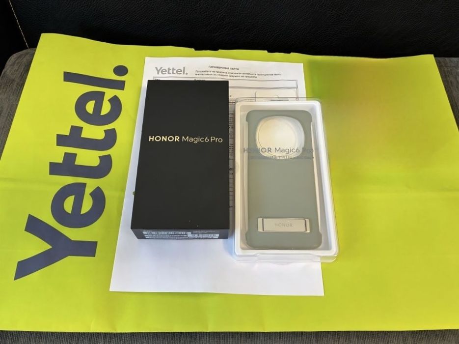 КАТО НОВ 512GB Honor Magic 6 Pro Yettel Гаранция 2027г. Green Зелен