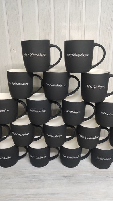 Sof tuch bakal yashil rangli bakal logo pechat xizmati bilan