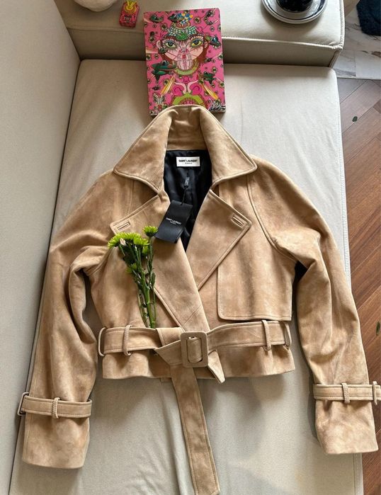 Якета от естествена кожа YSL, Chanel