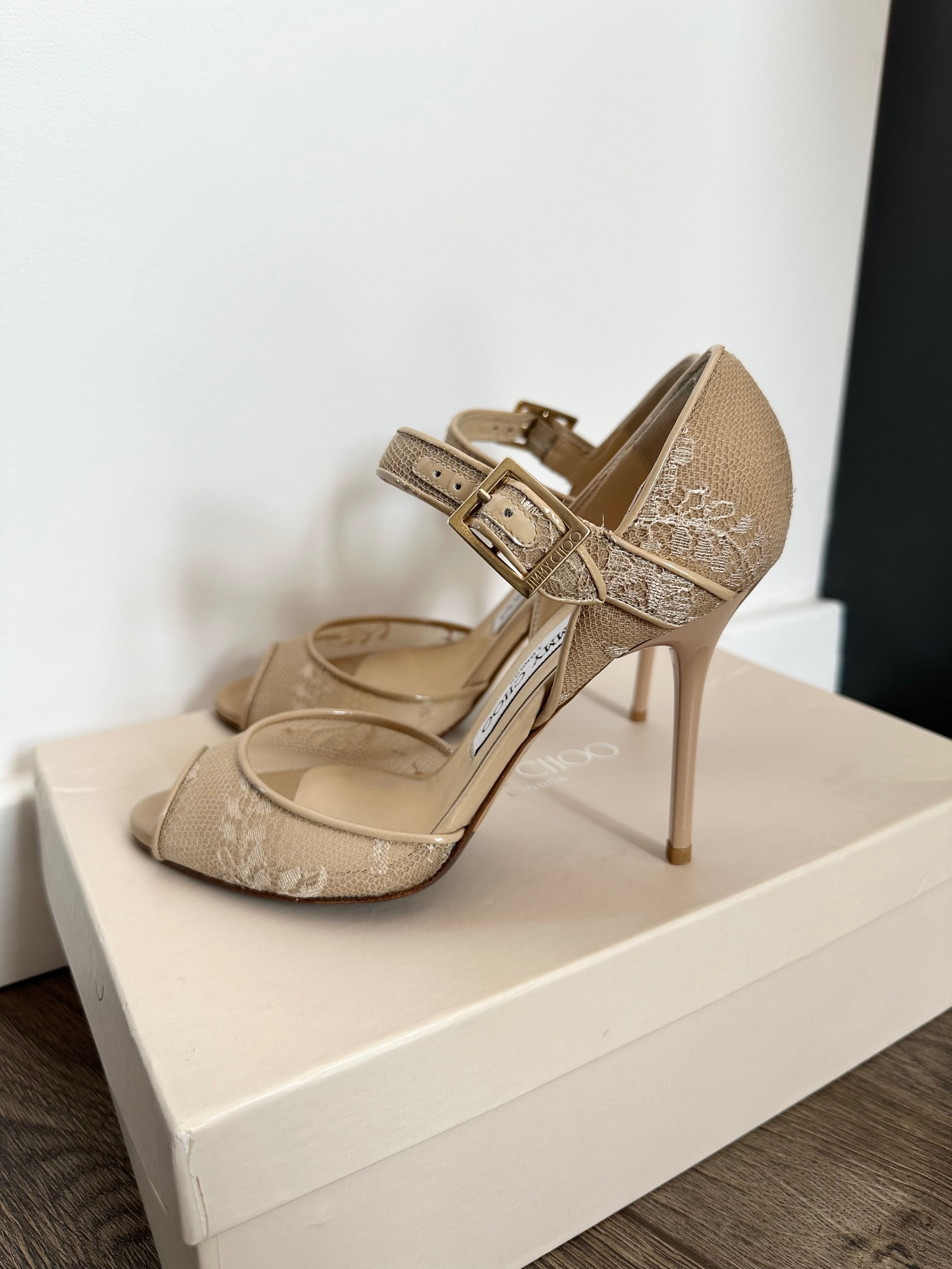 Jimmy Choo - Pantofi piele dantela / 35 / Pret initial 900€ = 4500 lei