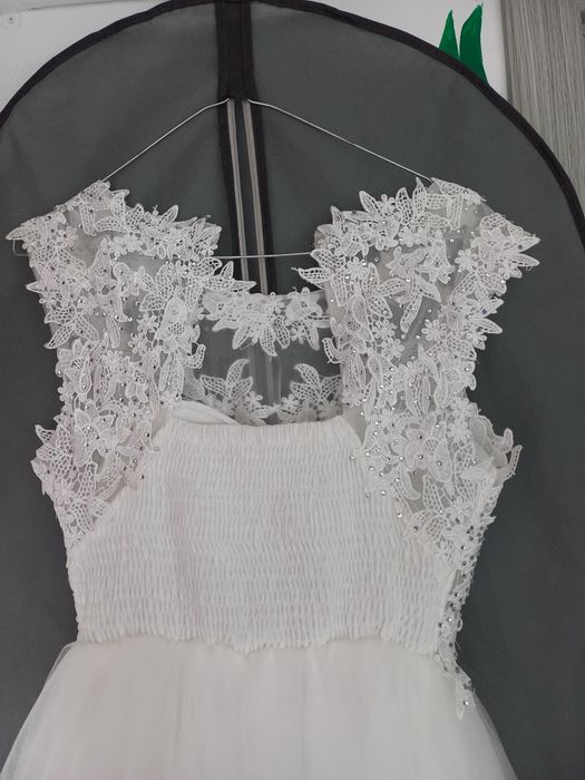 Rochie scurta alba mireasa/ocazii