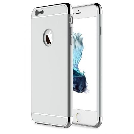 Husa Apple iPhone 8, Elegance Luxury 3in1 Argintiu