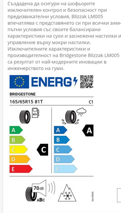 Зимни гуми Bridgestone LM005 205/60 16 цола с лети джанти Ronal