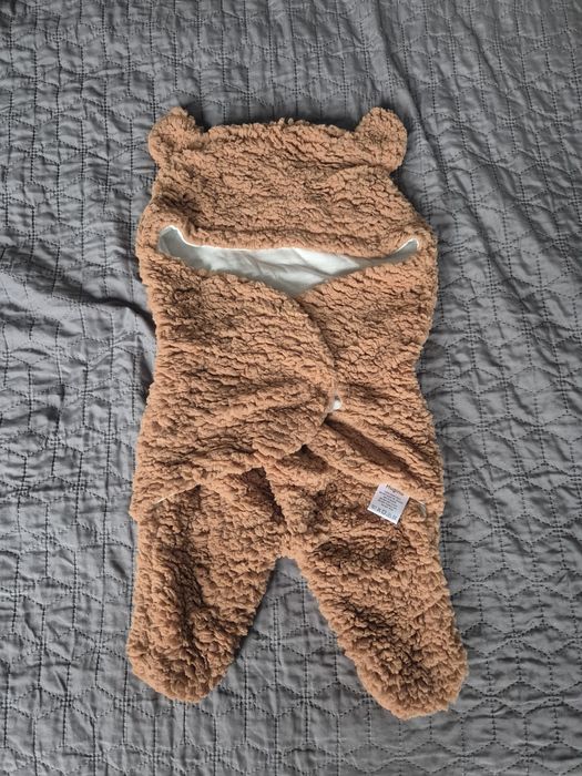 Плюшена пелена мече за новородено