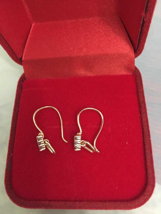 Детские серёжки со стразами