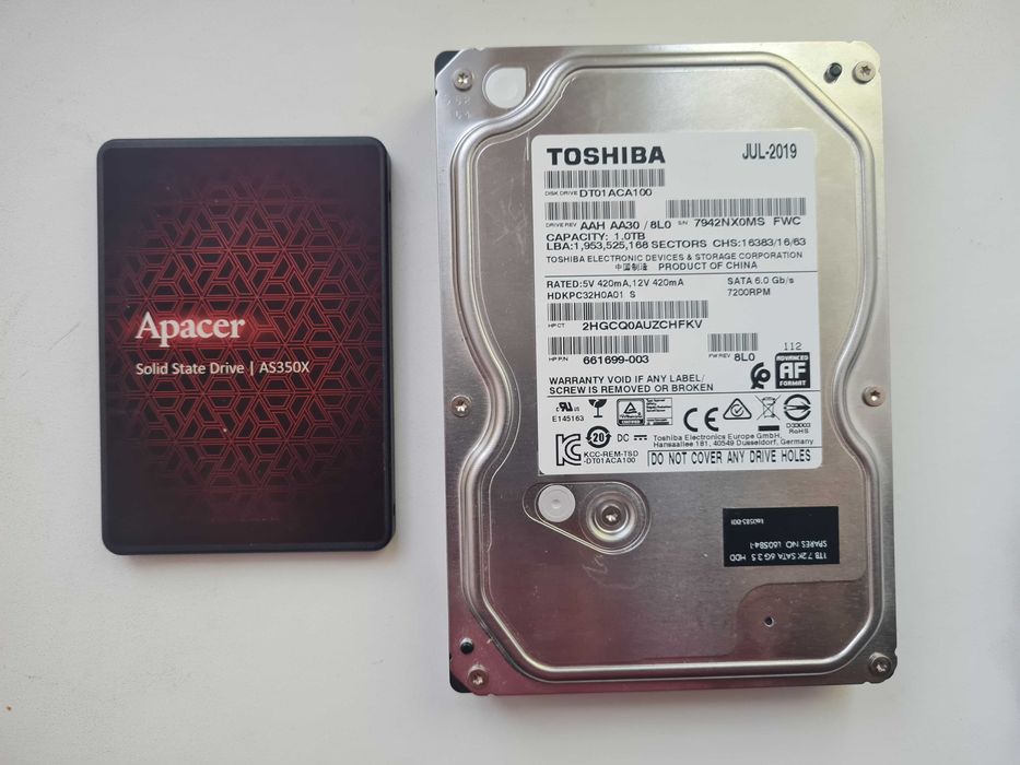 Продам SSD 512gb и HDD 1tb