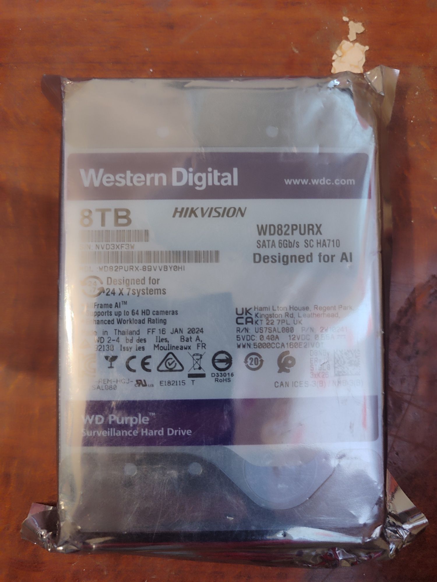 Hard hali yangi  8Tb