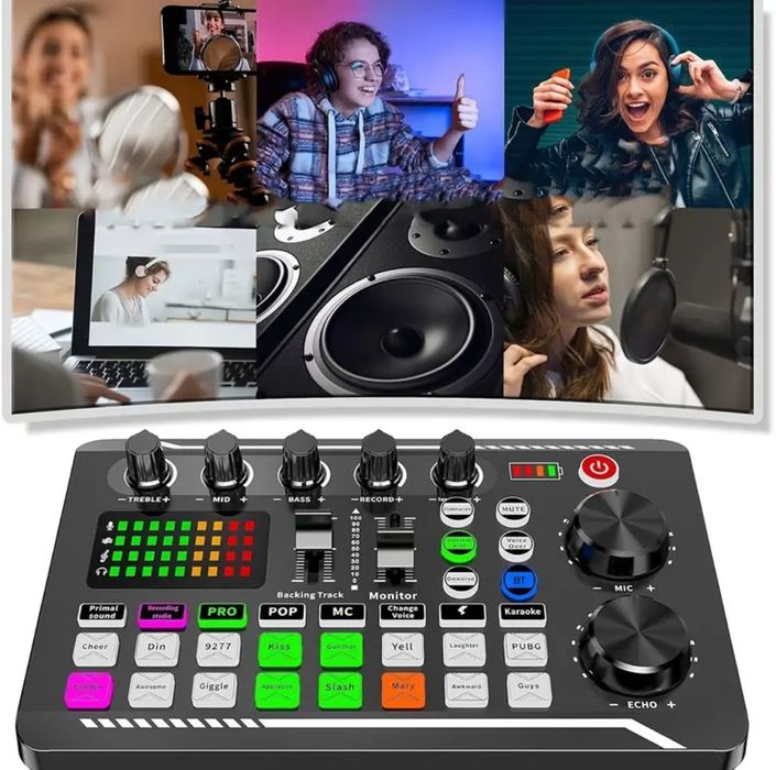 Audio Mixer Consola DJ cu receiver Bluetooth 5.0 + Efecte de sunet