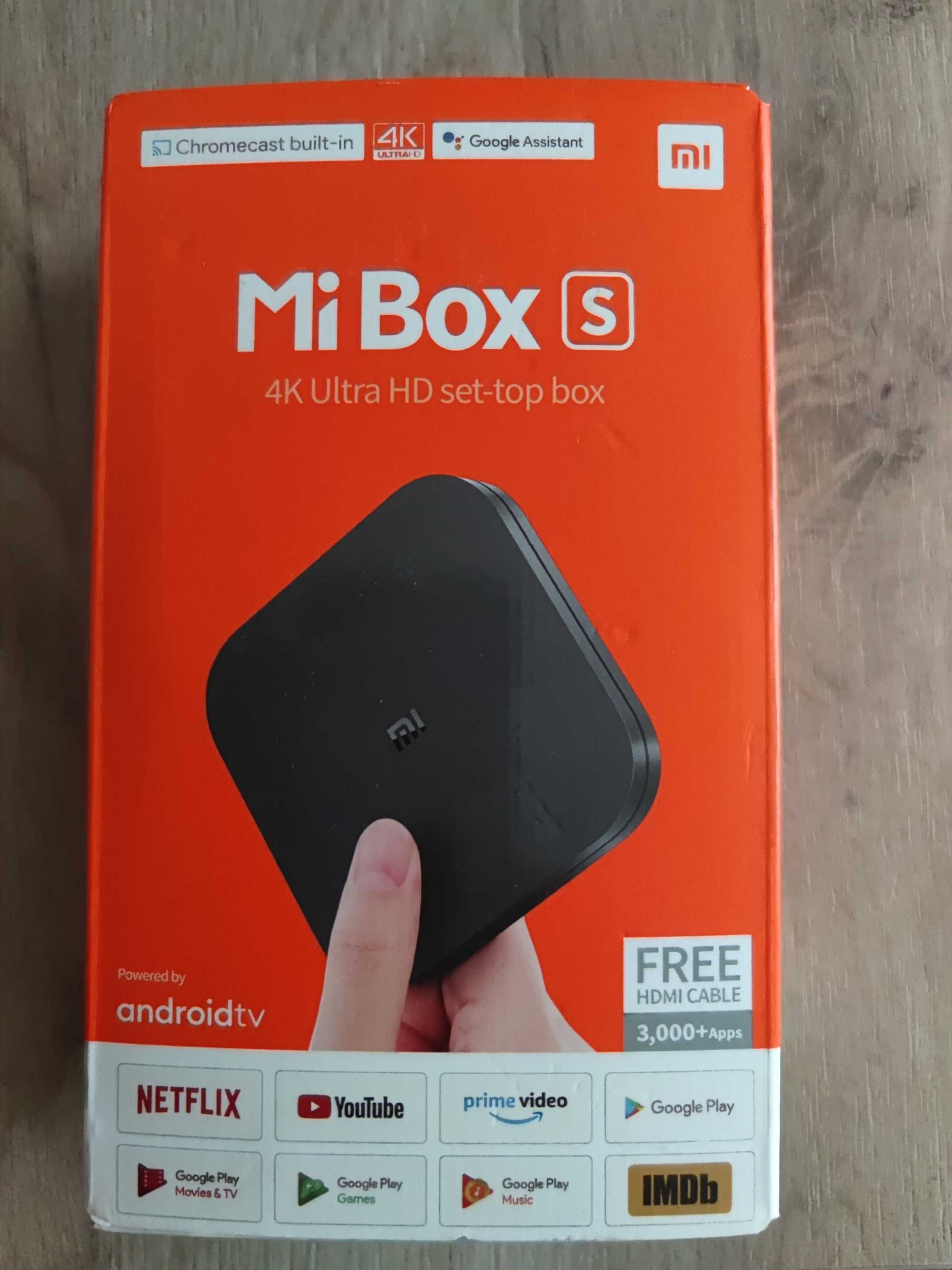 ТВ Бокс, Xiaomi Mi Box S 4K, Android TV 12, Netflix, Prime Video