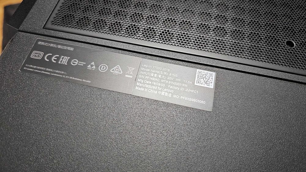 Laptop Gaming Lenovo Legion Y7000, i7 9750H, GTX 1660 Ti, 16GB RAM