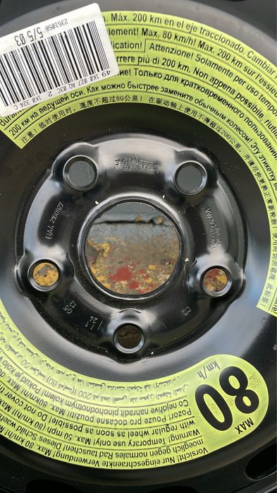 Резервна гума тип патерица 5х112 16 цола