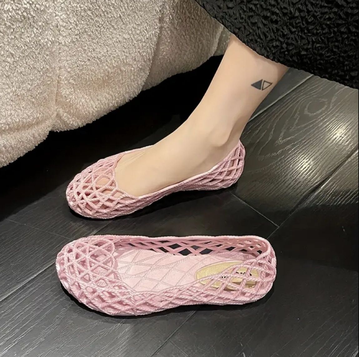 Balerini moi și comozi din pvc siliconat respirabil flip-flop