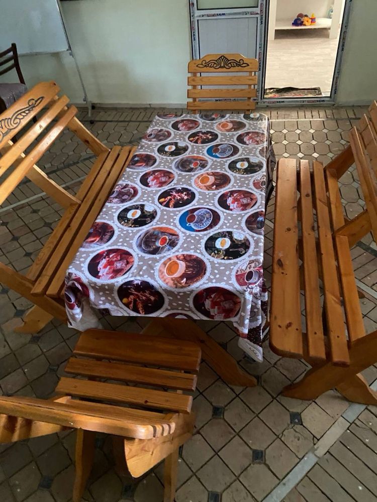 Дачний стол скамейкалар