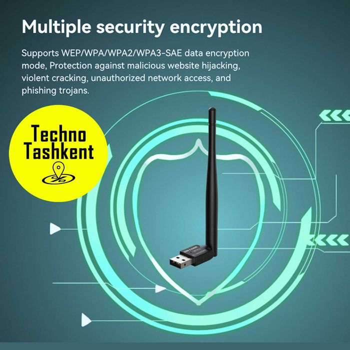 Сетевой адаптер LB-Link BL-WN300AX Wi-Fi 6, usb wi-fi адаптер, 2.4 Ггц