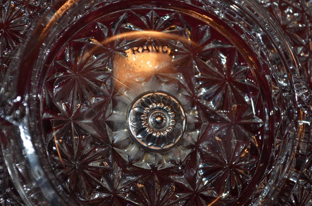 FRUCTIERA ARGINT 800 + CRYSTAL - France - Centru de masa - Vintage !