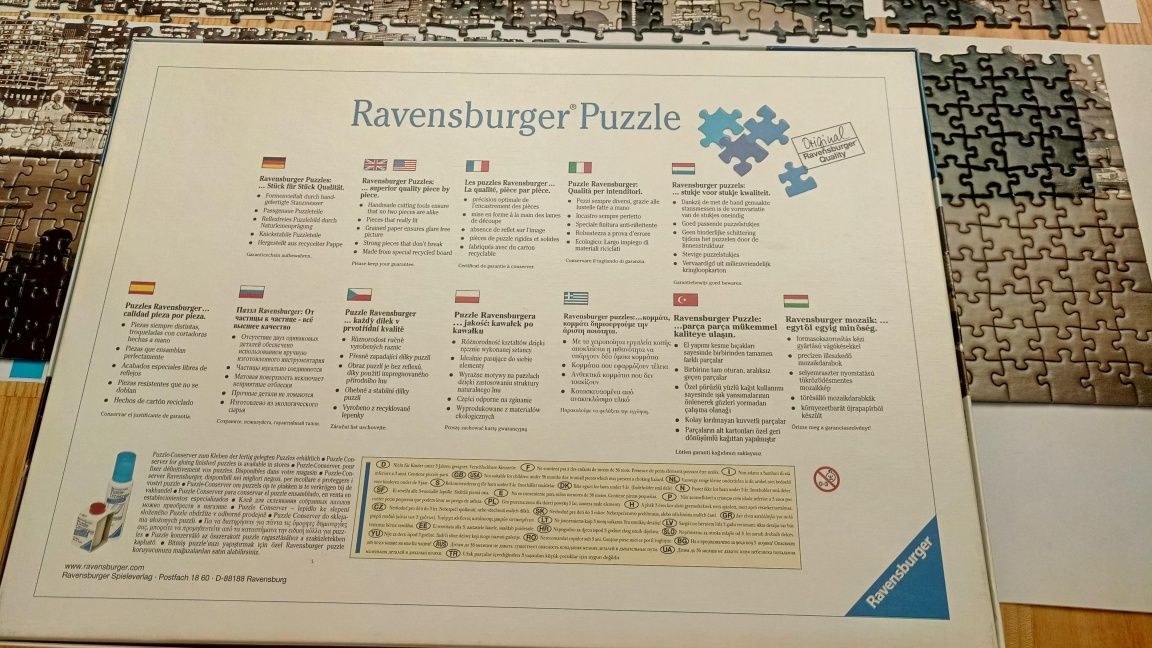 Puzzle-Manhattan&Podul Broocklyn-Ravensburger1000piese,orig.Ger.