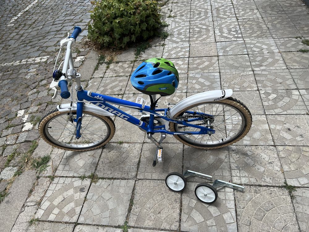 Детско колело Drag 20" + нова каска + помощни колелца