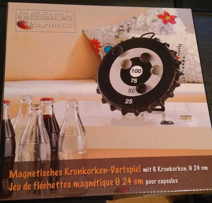 Joc NOU - Darts magnetic / placa metalica cu capace - ideal CADOU