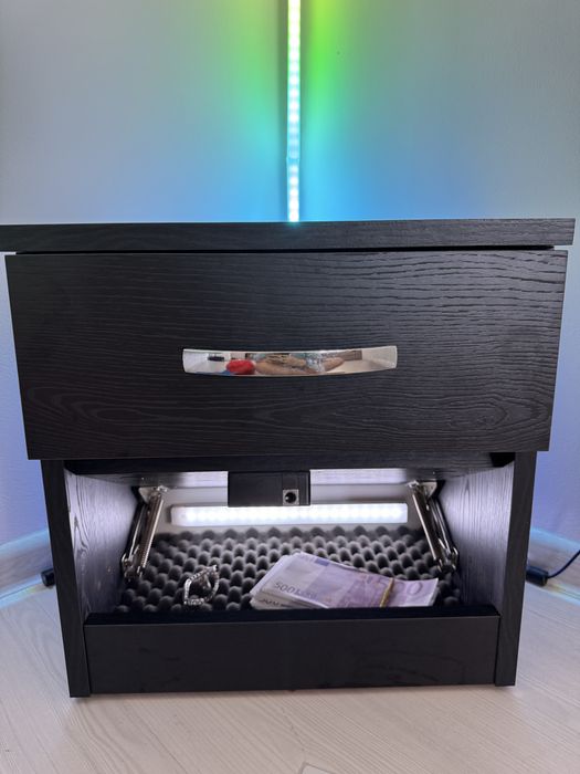 Noptiera  cu seif ascuns și sistem RFID