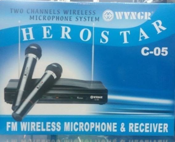 Set 2 microfoane wireless Hero Star C05 microfon