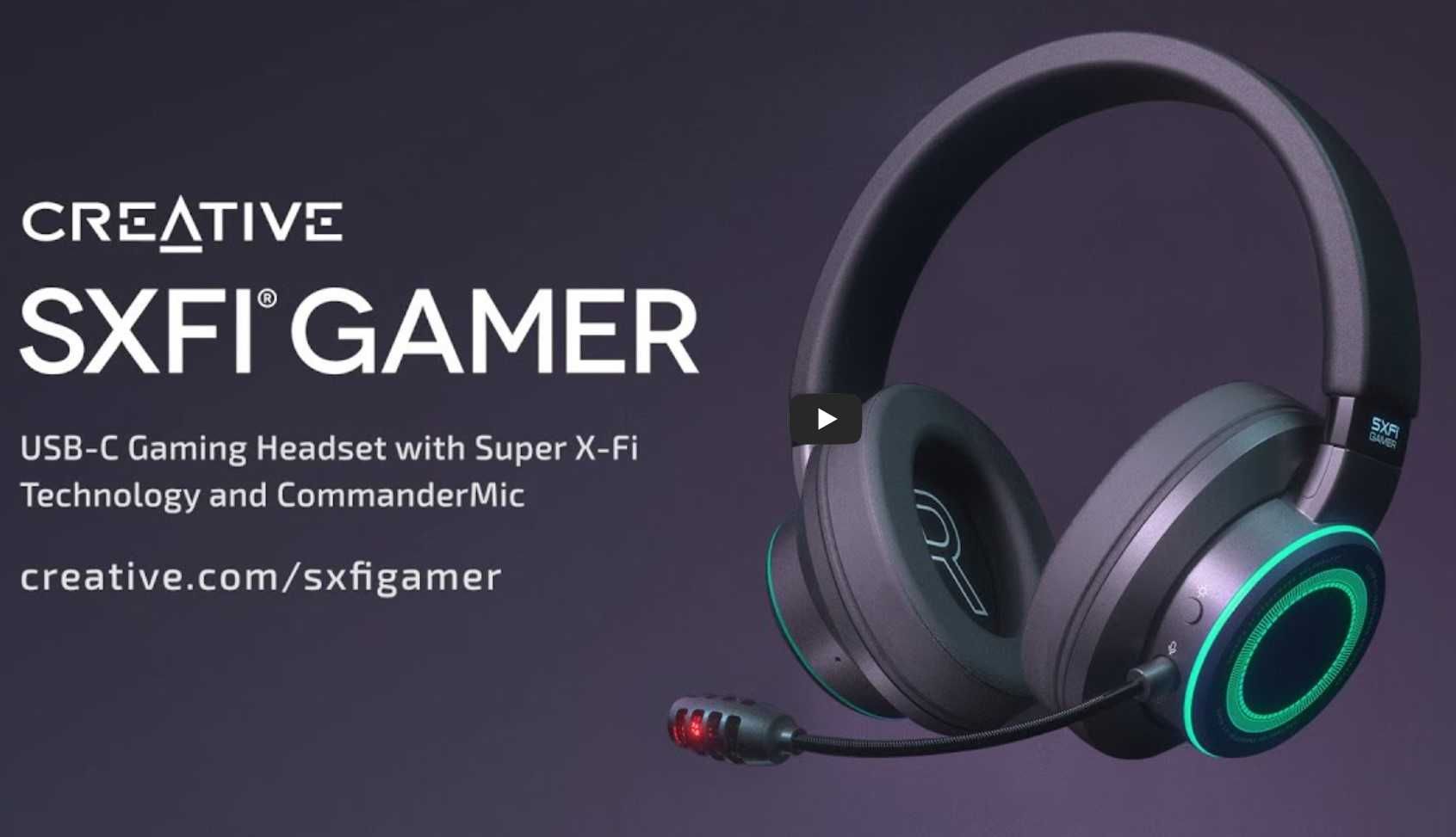 Bluetooth, жични Слушалки Gaming Creative SXFI Gamer