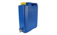 Туба за вода 10 литра с метално кранче - синя, висока