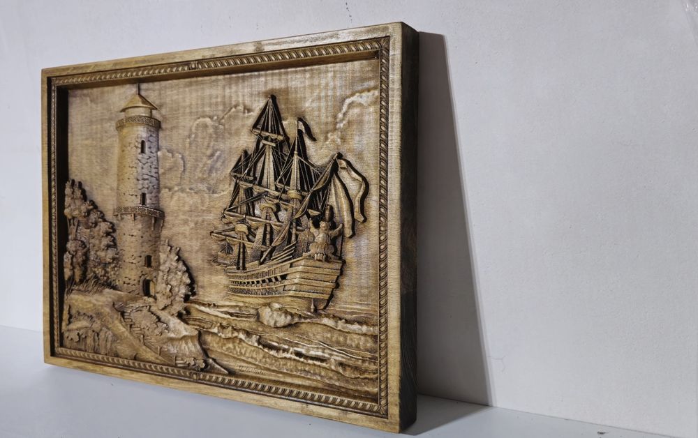 Картина дърворезба