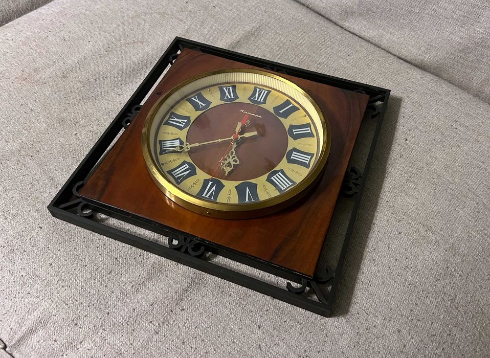 Ceas de perete Yantar CCCP vintage funcțional rar mecanism sovietic