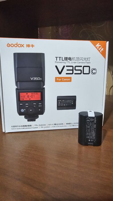 Продам вспышку Godox V350 (Canon)