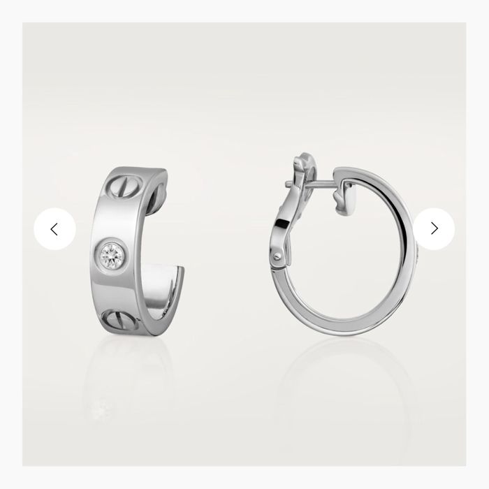 Золотые серьги Cartier с бриллиантами