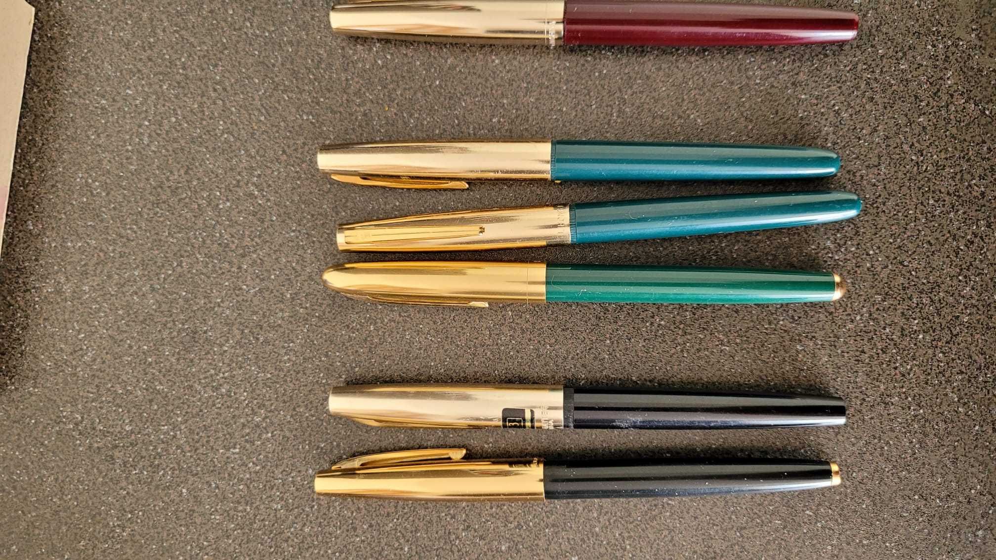6 Stilouri  chinezesti Rainbow Impecabil, NOI, cu capac auriu