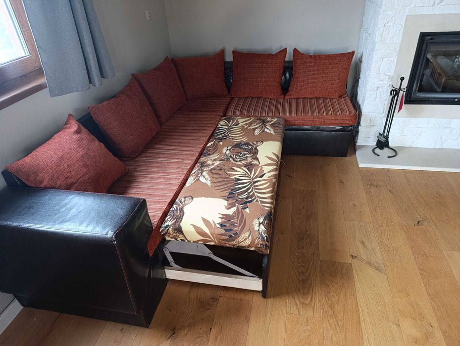 Ъглов диван с ракла и функция сън