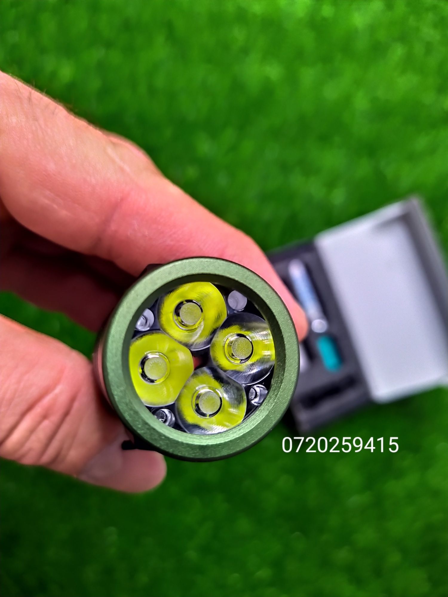 Mini lanternă cu 4 LED-uri 4*P35, USB-C, lanternă puternică 2000LM